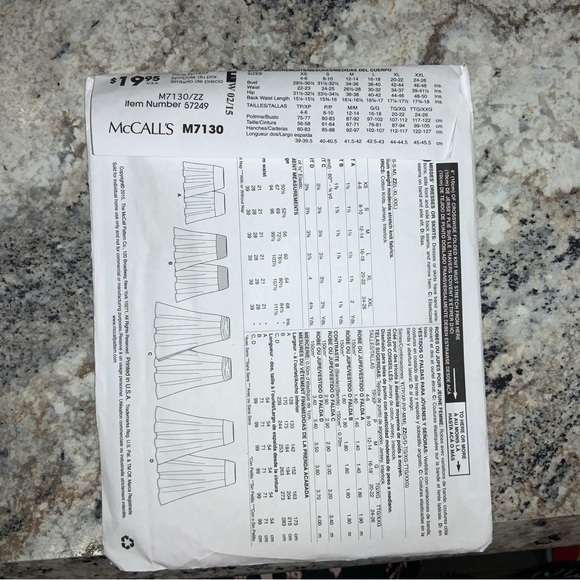 McCall's Patterns M7130 Misses' Dresses or Skirts, Size ZZ (LRG-XLG-XXL) EASY - Picture 3 of 4